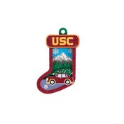 USC Trojans Wordmark Wooden Stocking Car with Tree Ornament